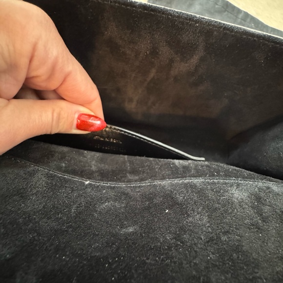 YSL Saint Laurent Cassandre Metallic Silver Clutch Bag Gold Hardware - Picture 6 of 8